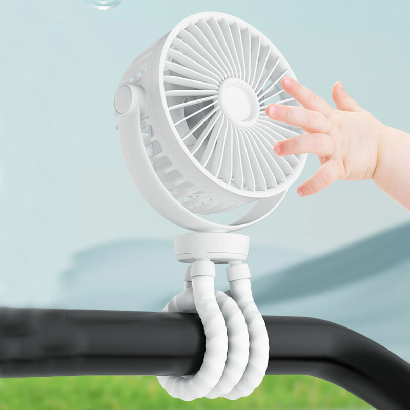 Ventilator portabil pentru carucior Techsuit, negru, VP1