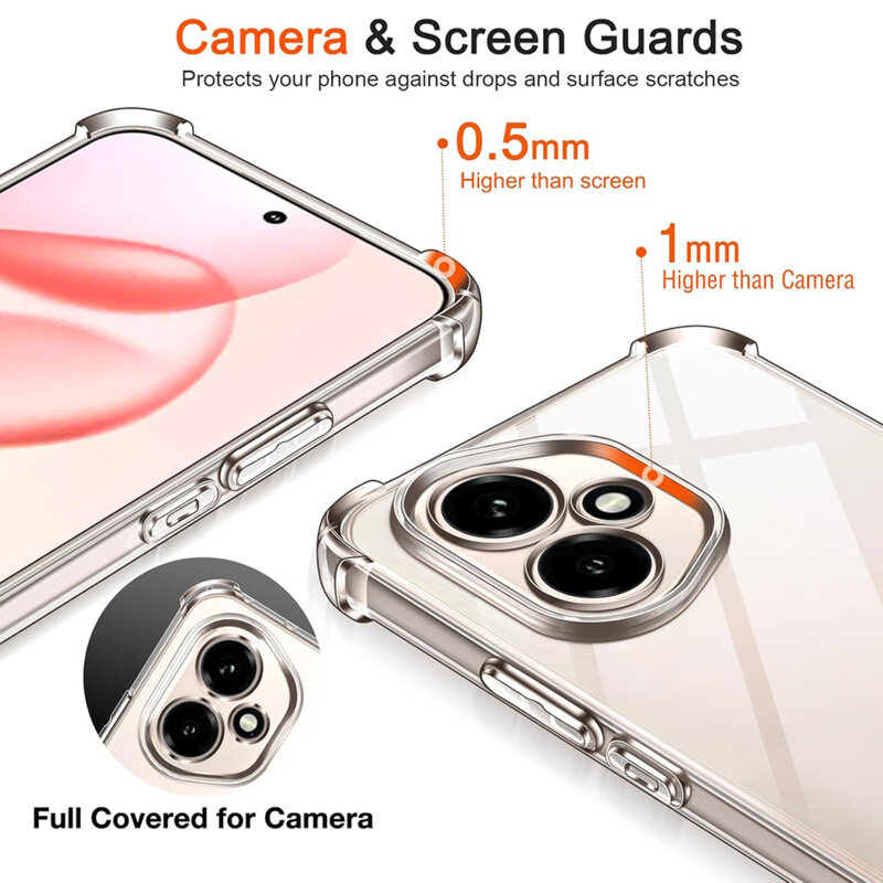 Husa Honor 400 Pro Techsuit Shockproof Clear Silicone, transparenta