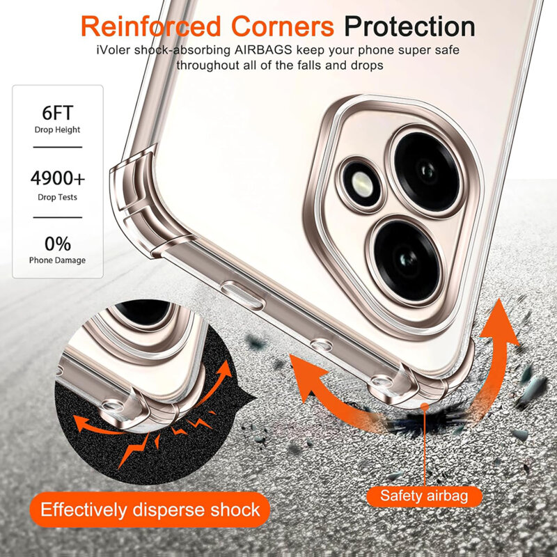 Husa Honor 400 Pro Techsuit Shockproof Clear Silicone, transparenta