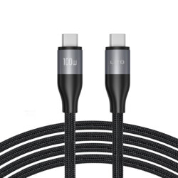 Cablu de date Type-C Fast Charging, 100W, 2m Lito LD25CC, gri