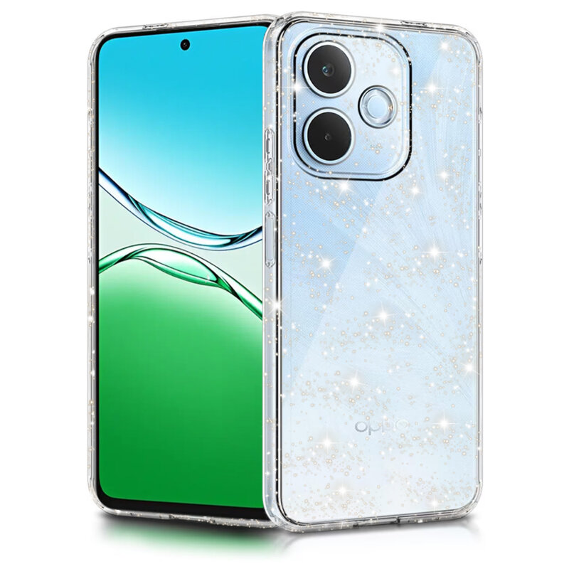 Husa sclipici Oppo A5 Pro 5G Techsuit SparkleSkin, transparenta