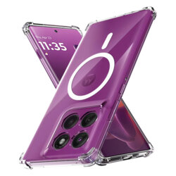 Husa Motorola Edge 60 Pro Techsuit Shockproof Clear Silicone MagSafe, transparenta