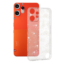 Husa sclipici Nothing CMF Phone 2 Pro Techsuit SparkleSkin, transparenta