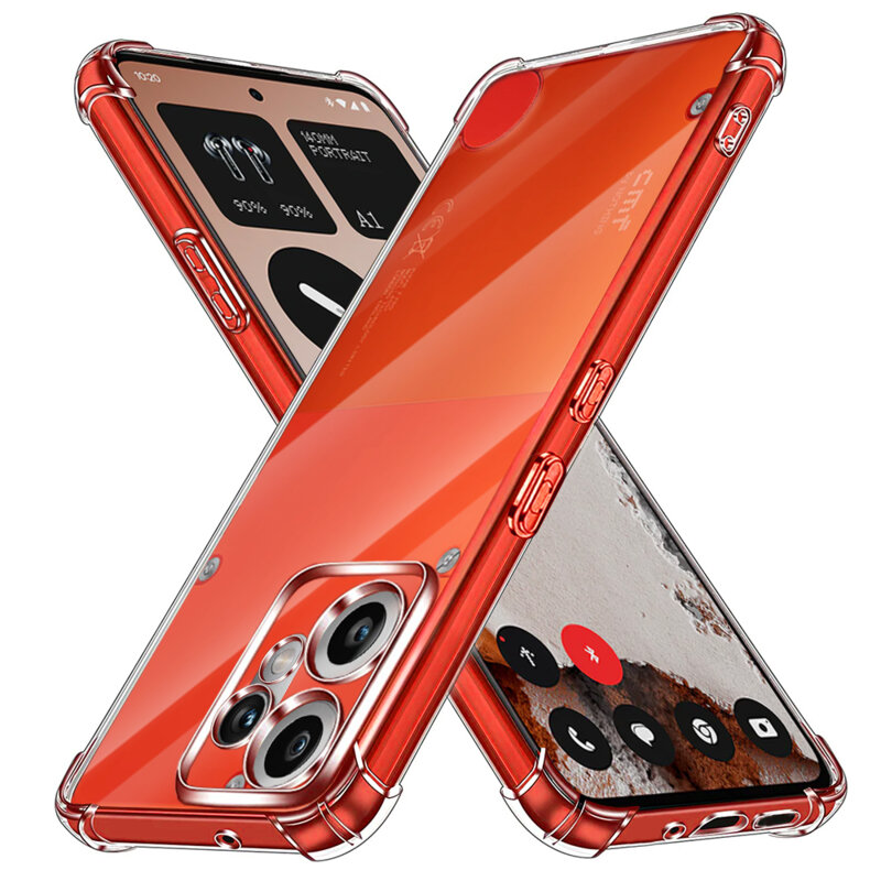 Husa Nothing CMF Phone 2 Pro Techsuit Shockproof Clear Silicone, transparenta