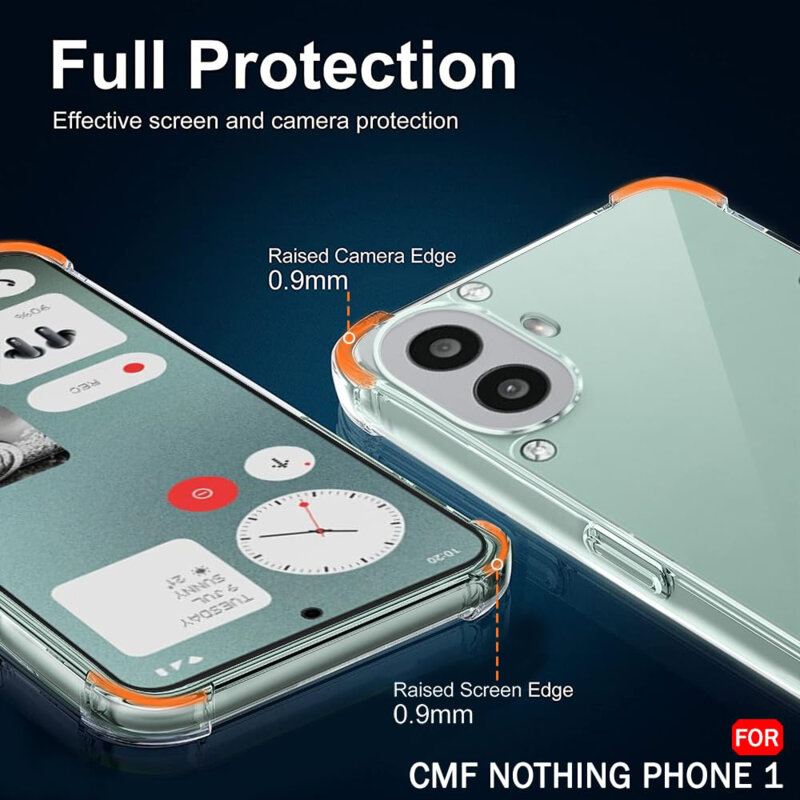 Husa Nothing CMF Phone 2 Pro Techsuit Shockproof Clear Silicone, transparenta