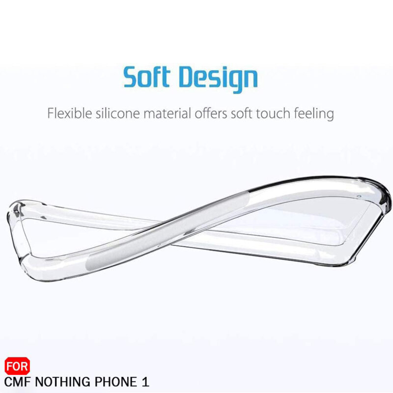 Husa Nothing CMF Phone 2 Pro Techsuit Shockproof Clear Silicone, transparenta