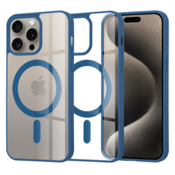 Husa iPhone 15 Pro Max Techsuit MagSafe, albastru