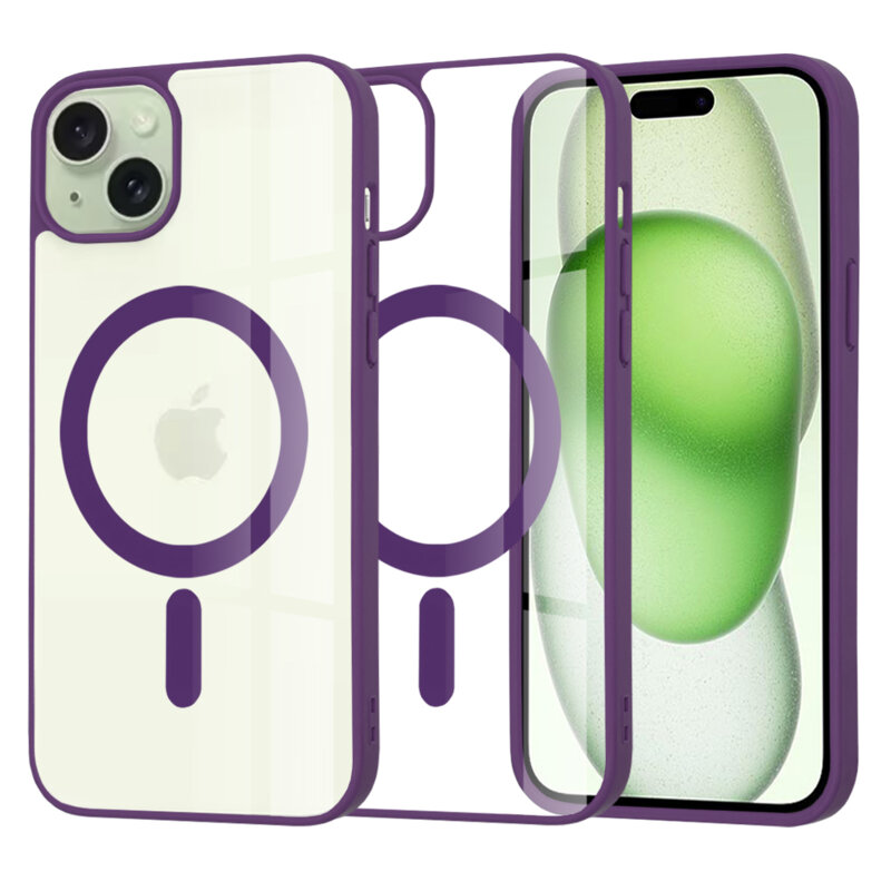 Husa iPhone 15 Plus Techsuit MagSafe, mov