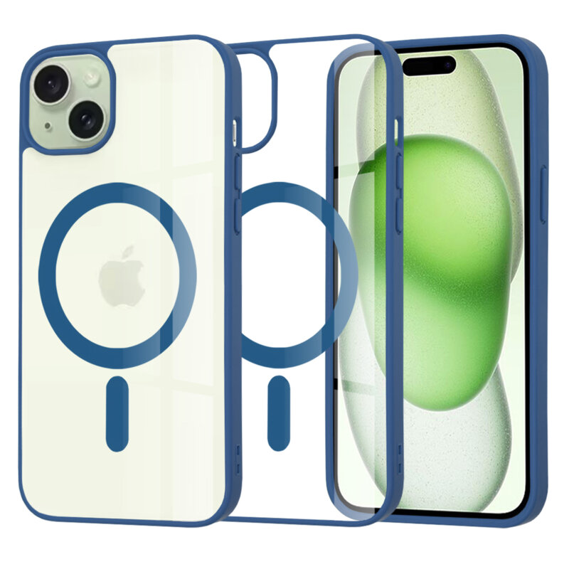 Husa iPhone 15 Plus Techsuit MagSafe, albastru