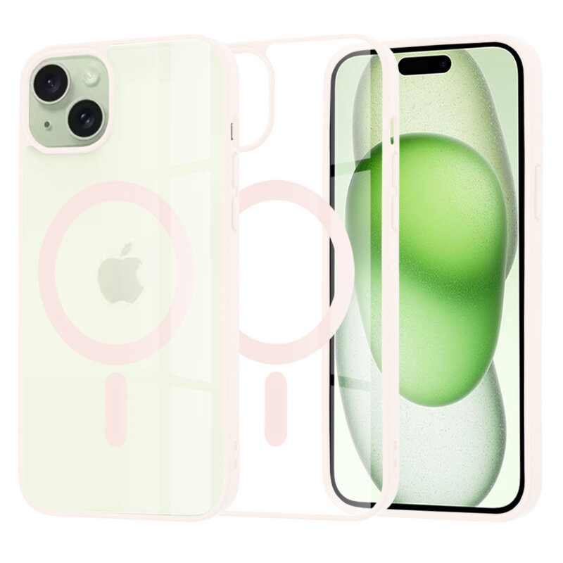 Husa iPhone 15 Plus Techsuit MagSafe, roz