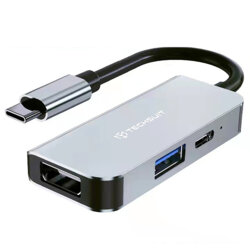 Hub Type-C la Type-C, USB, HDMI, 4K@30Hz, PD87W Techsuit H4