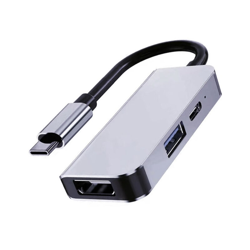 Hub Type-C la Type-C, USB, HDMI, 4K@30Hz, PD87W Techsuit H4