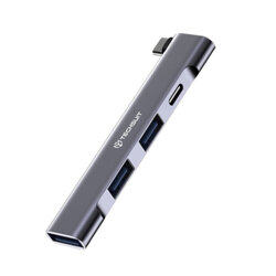 Hub USB-C la 2x USB 2.0, 1x USB 3.0, 1x Type-C, 60W Techsuit ZenithDock H12