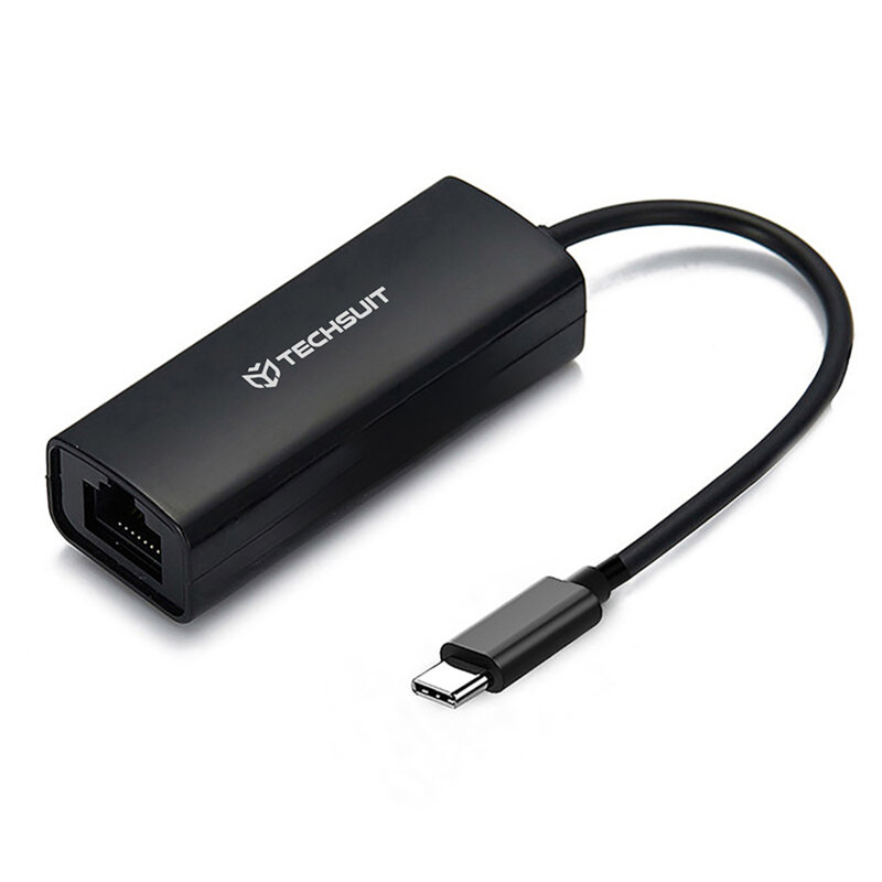 Adaptor USB-C Male la RJ45 LAN Port Female 100Mbps Techsuit AC20