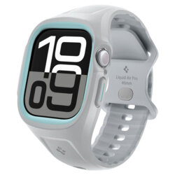 Husa Apple Watch 10 46mm Spigen Liquid Air Pro, gri