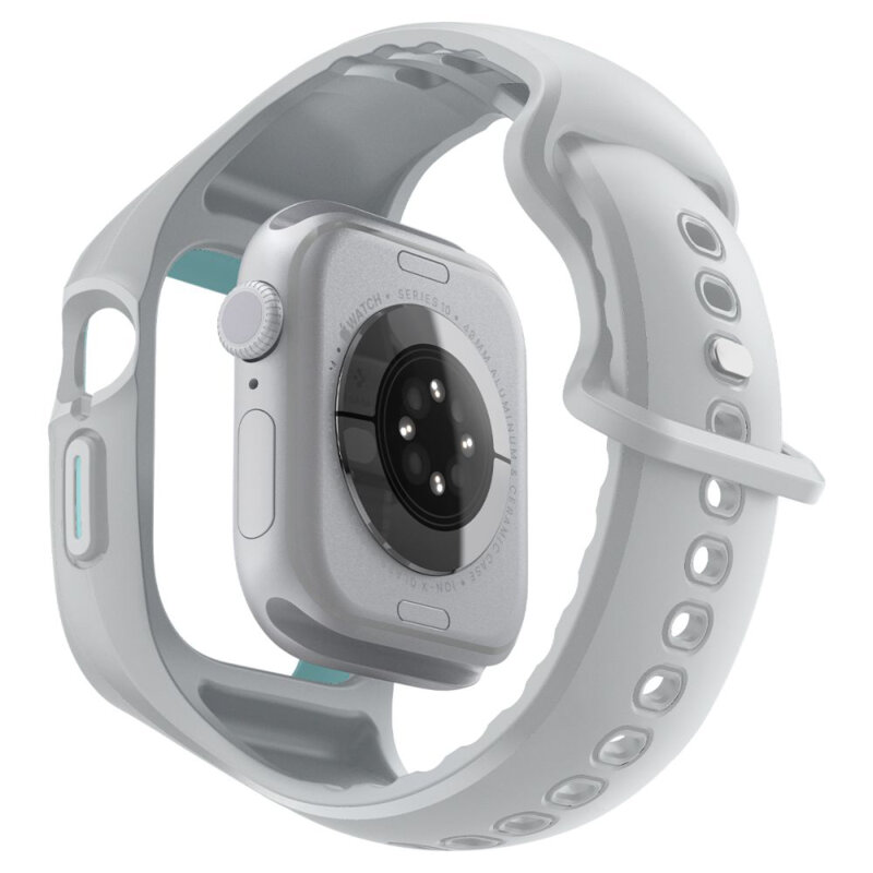 Husa Apple Watch 10 46mm Spigen Liquid Air Pro, gri