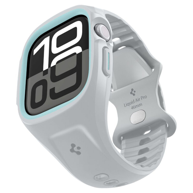 Husa Apple Watch 10 46mm Spigen Liquid Air Pro, gri