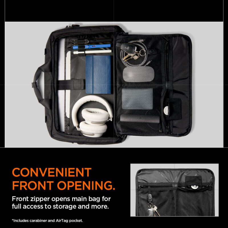 Geanta pentru laptop business cu maner Spigen, KD300, negru