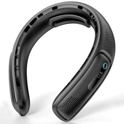 Ventilator portabil pentru gat, cu acumulator Techsuit S11, negru