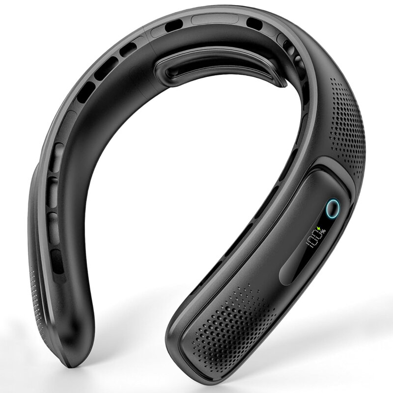 Ventilator portabil pentru gat, cu acumulator Techsuit S11, negru