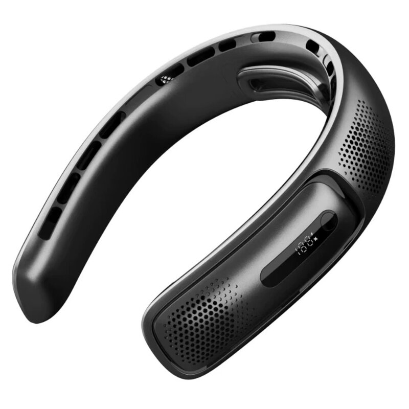 Ventilator portabil pentru gat, cu acumulator Techsuit S11, negru