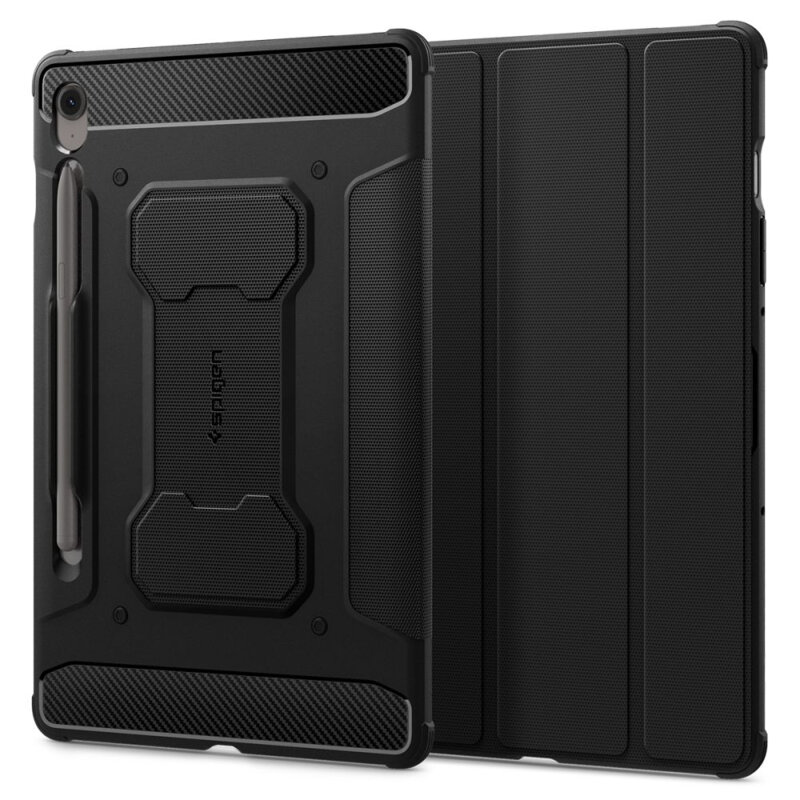 Husa Samsung Galaxy Tab S10 FE Plus Spigen Rugged Armor Pro, negru