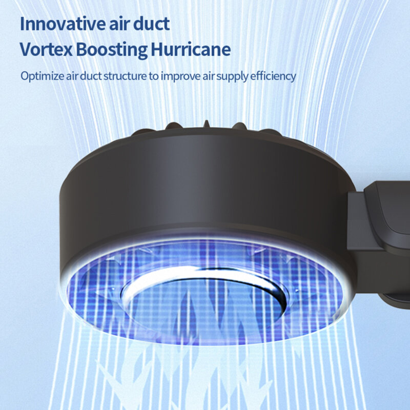 Ventilator de mana portabil premium Type-C Techsuit A10, alb