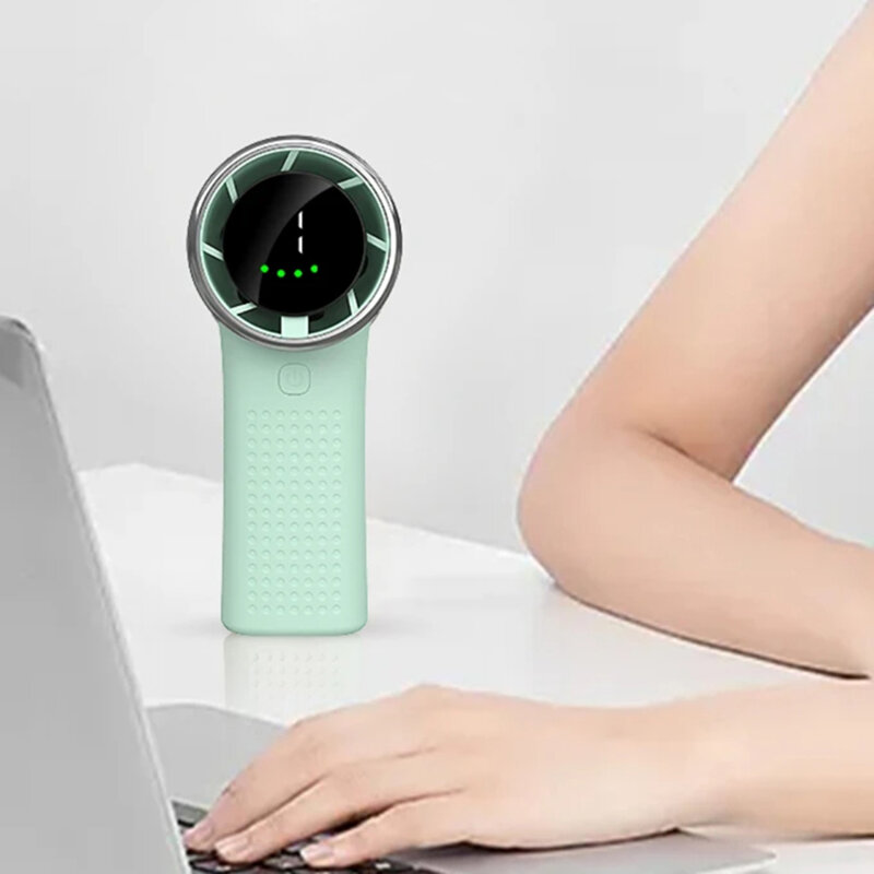 Ventilator de mana portabil premium Type-C Techsuit A8, verde
