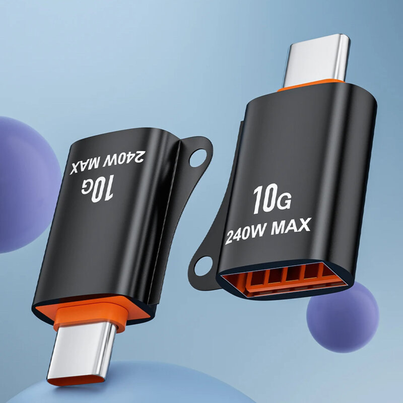 Adaptor OTG premium USB la Type-C 10Gbps, 240W Techsuit A1