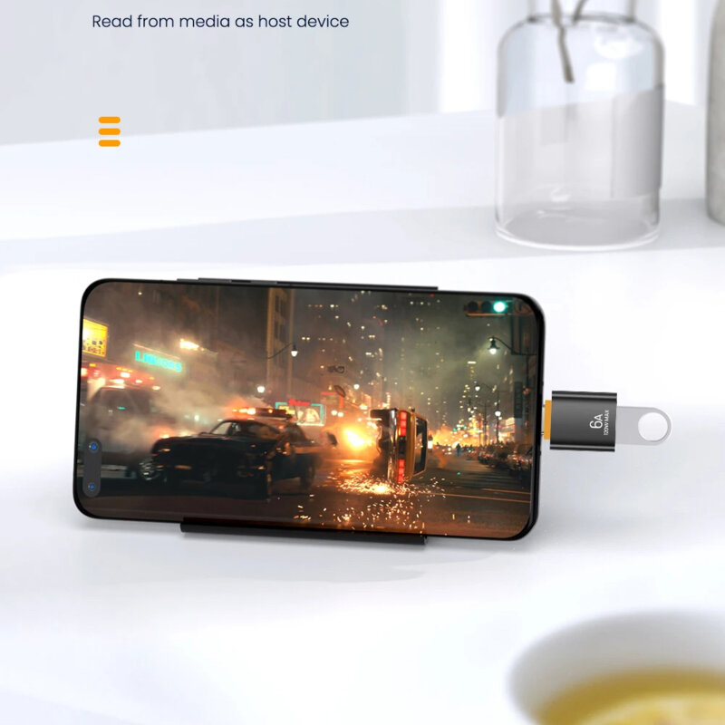 Adaptor OTG premium USB la Type-C, 5Gbps, 6A Techsuit A2