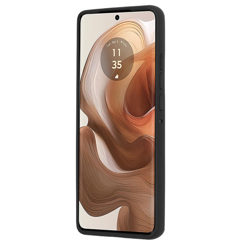 Husa Motorola Edge 50 Ultra Techsuit Glinth cu inel suport stand magnetic, negru