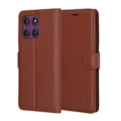 Husa Motorola Edge 60 Pro Techsuit Leather Folio, maro