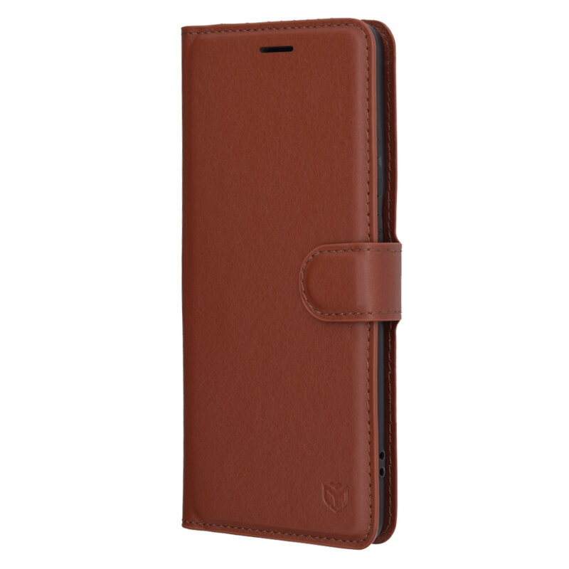 Husa Motorola Edge 60 Pro Techsuit Leather Folio, maro