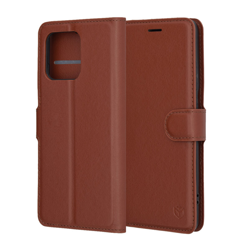 Husa Motorola Edge 60 Pro Techsuit Leather Folio, maro