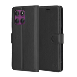 Husa Motorola Edge 60 Pro Techsuit Leather Folio, negru