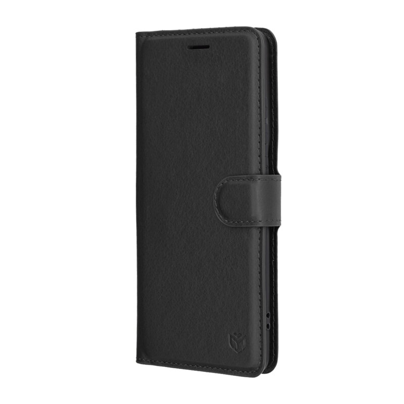 Husa Motorola Edge 60 Pro Techsuit Leather Folio, negru