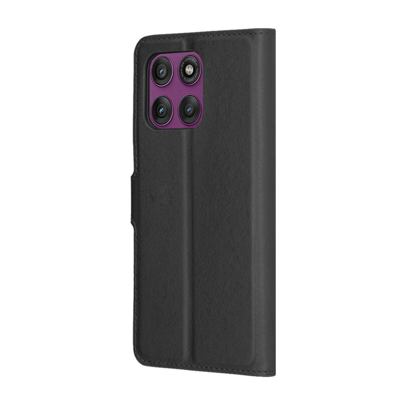 Husa Motorola Edge 60 Pro Techsuit Leather Folio, negru