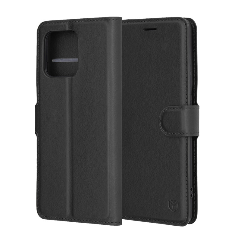 Husa Motorola Edge 60 Pro Techsuit Leather Folio, negru
