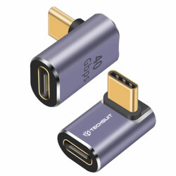 Adaptor OTG premium Type-C to Type-C, 3A, 40Gbps Techsuit A12, gri