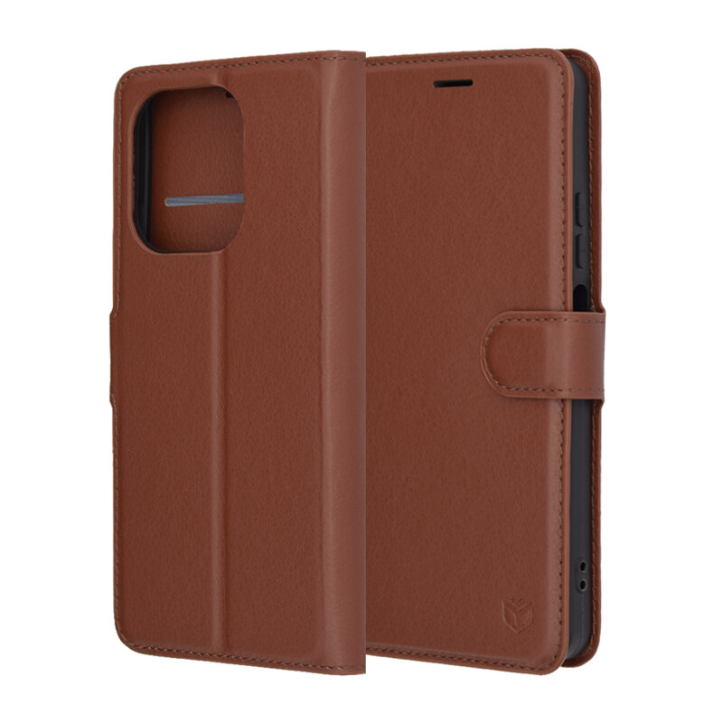Husa Oppo A5 Pro 5G Techsuit Leather Folio, maro