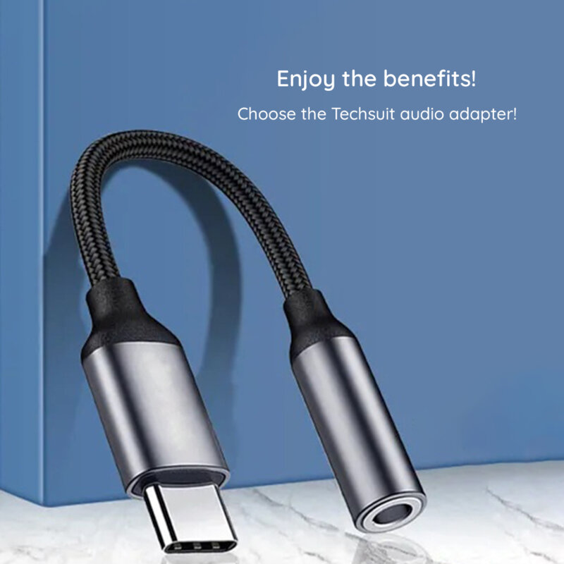 Adaptor audio premium, cablu AUX 3A Techsuit MusicDoX AC8
