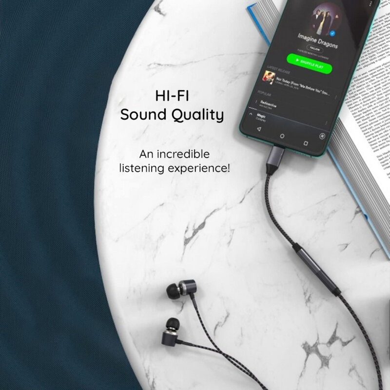 Adaptor audio premium, cablu AUX 3A Techsuit MusicDoX AC8