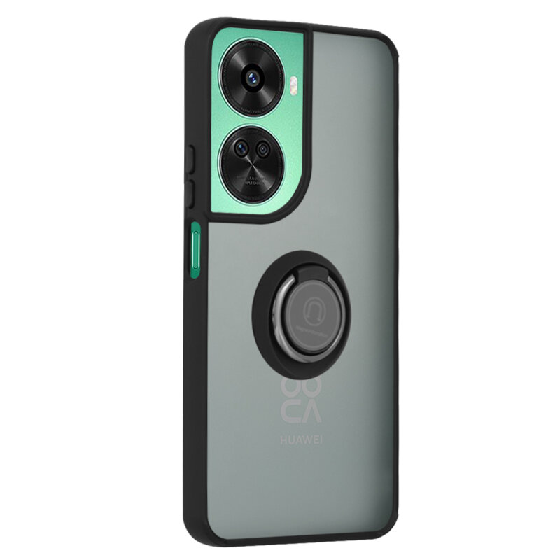 Husa Huawei nova 11 SE Techsuit Glinth cu inel suport stand magnetic, negru