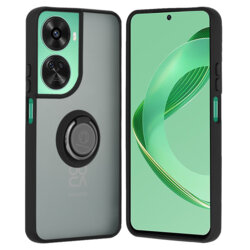 Husa Huawei nova 12 SE Techsuit Glinth cu inel suport stand magnetic, negru