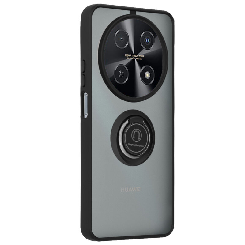 Husa Huawei nova 13i Techsuit Glinth cu inel suport stand magnetic, negru