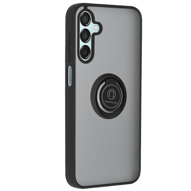 Husa Samsung Galaxy M15 Techsuit Glinth cu inel suport stand magnetic, negru