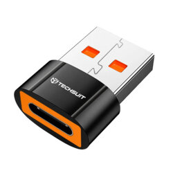 Adaptor OTG premium Type-C la USB3.0, 10A Techsuit A7, negru