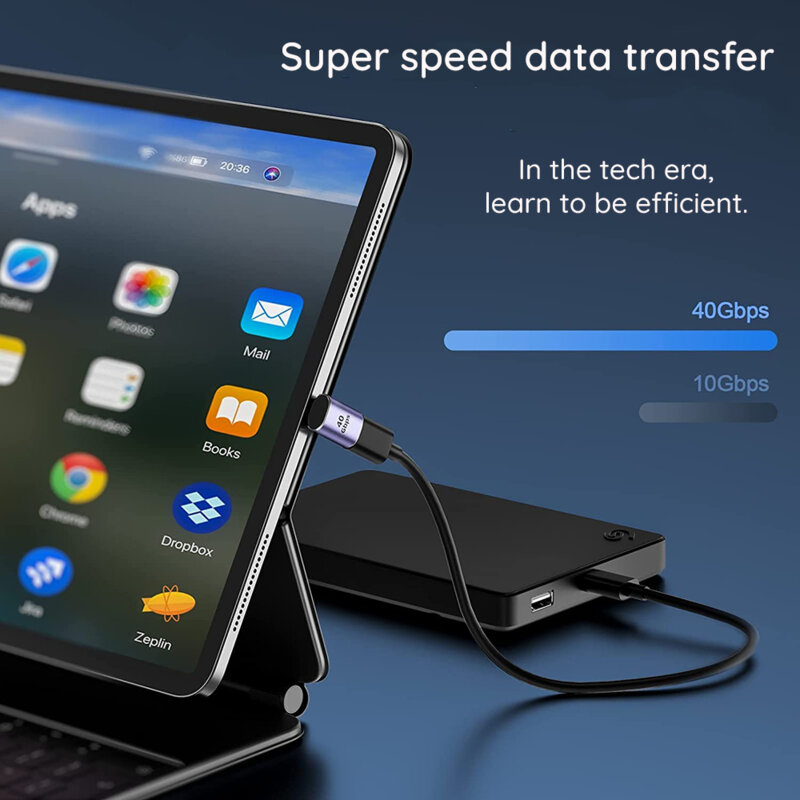 Adaptor OTG premium Type-C to Type-C, 3A, 40Gbps Techsuit A12, gri