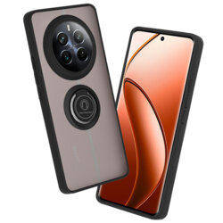 Husa Realme 12 Pro+ Techsuit Glinth cu inel suport stand magnetic, negru