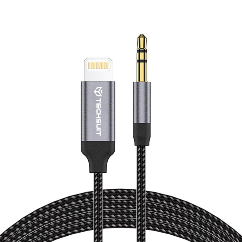 Adaptor audio premium, Lightning la Jack Techsuit SoundShell, 1.5m